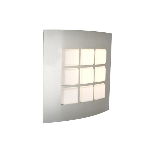 Besa Lighting Quad 10 Sconce, Opal/Silver, 1x9W LED QUAD10-LED-SL - main